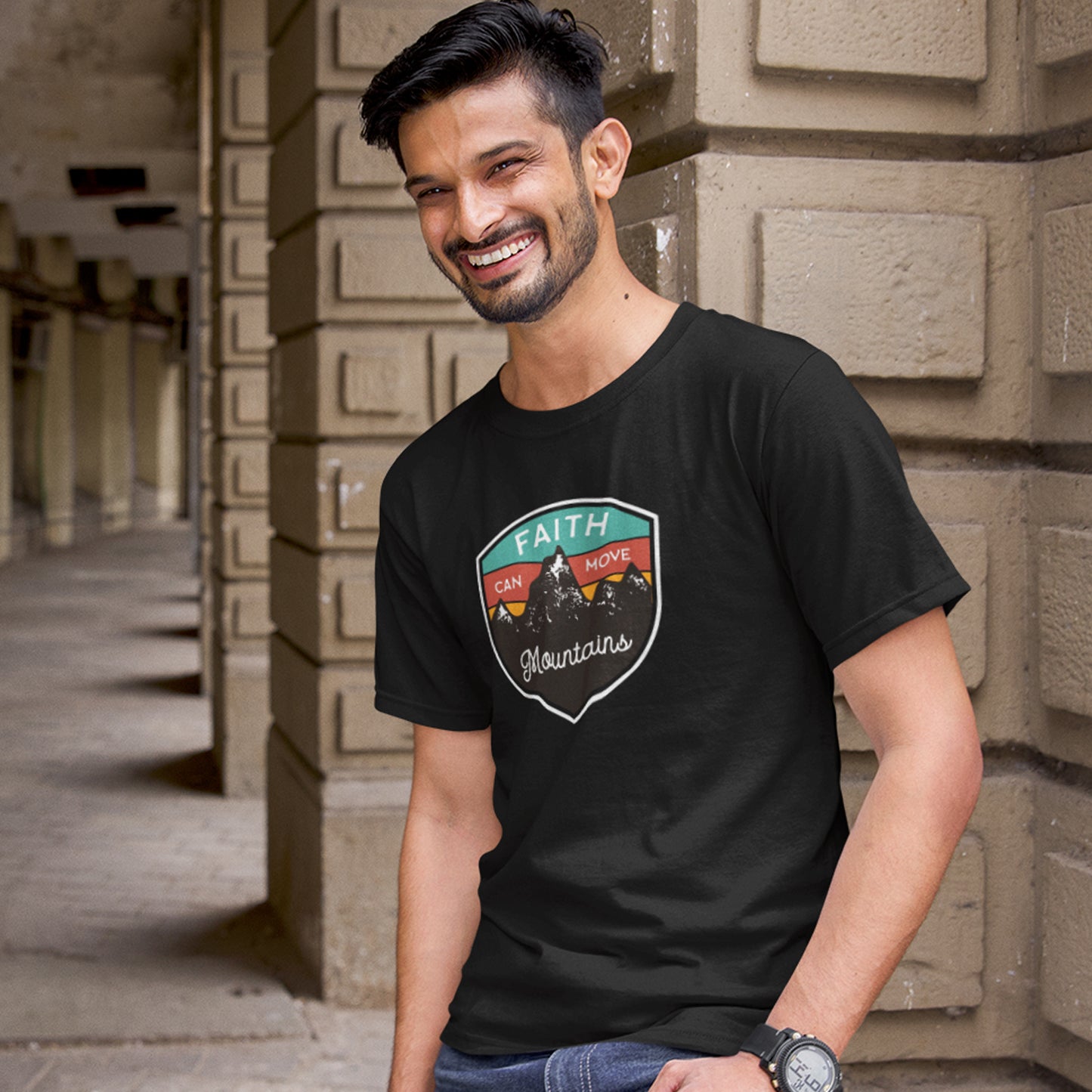 Faith can move Mountains - Men T-shirts