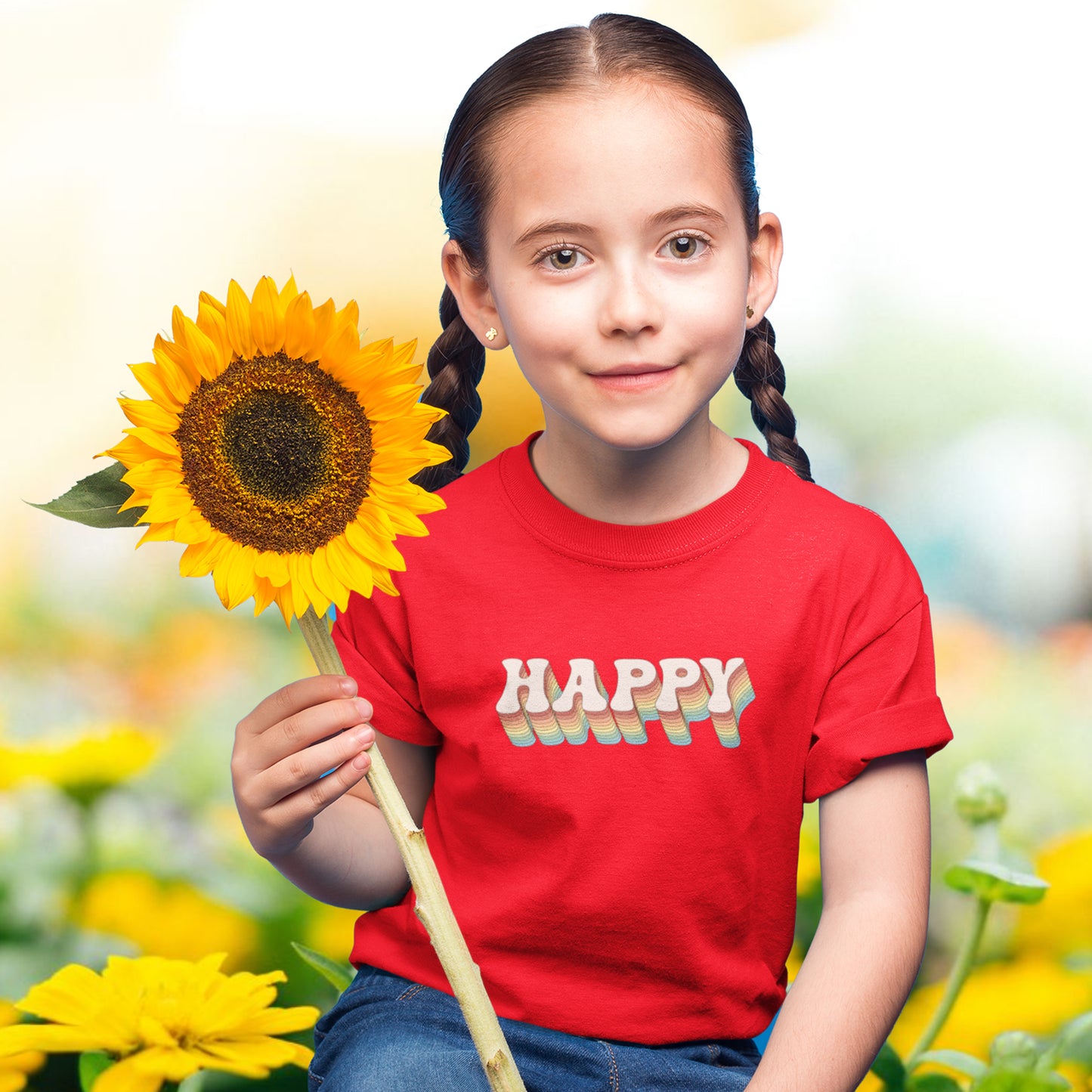 Happy - Girls tshirt