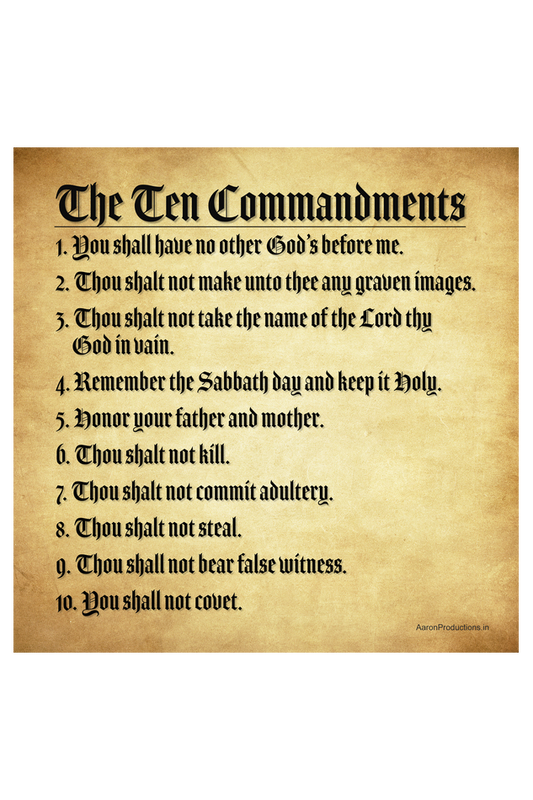 Wall Frame - Ten commandments