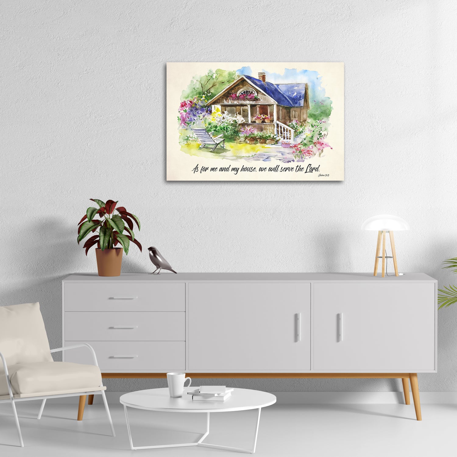 As For Me And My House We Will Serve The Lord Canvas - Bible Verse Wal As For Me And My House We Will Serve The Lord Canvas - Bible Verse Wal