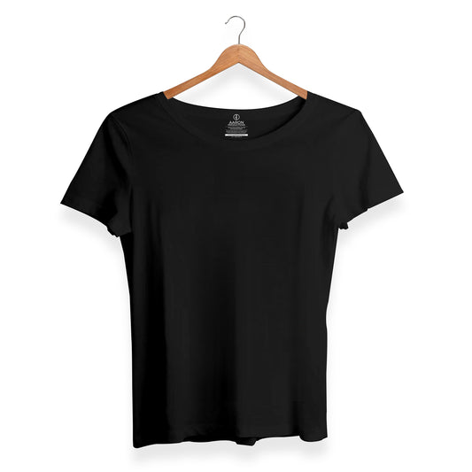 Black - Plain T-shirt Women