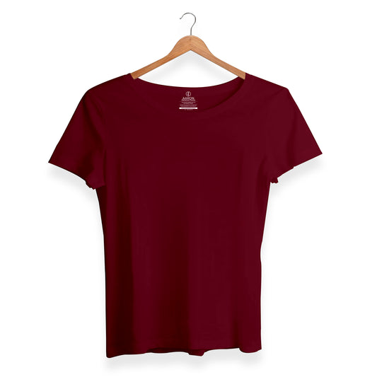 Maroon - Plain T-shirt Women
