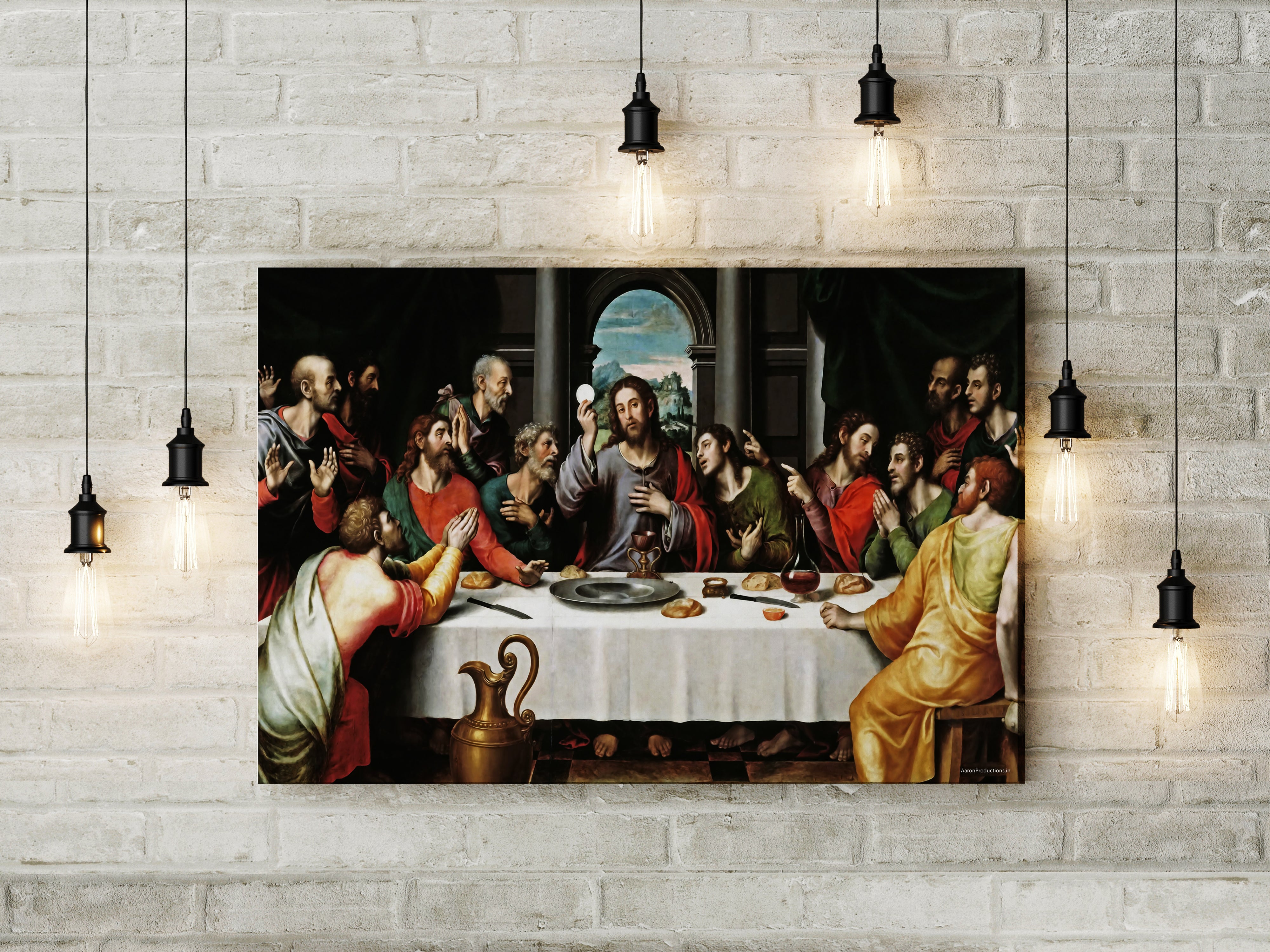 Canvas - The Last Supper (without Halo) | Christian Canvas | Christian Art  | Christian Wall Decor | Aaron Productions