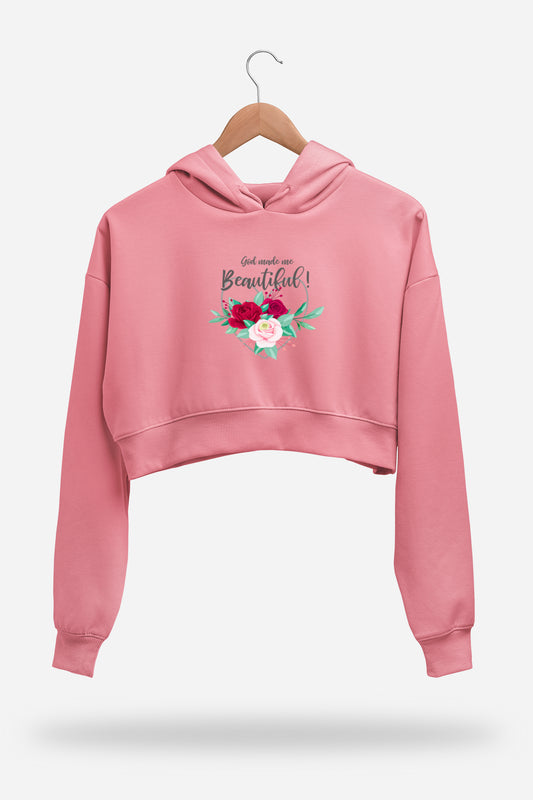 Crop Hoodies - God made me Beautiful