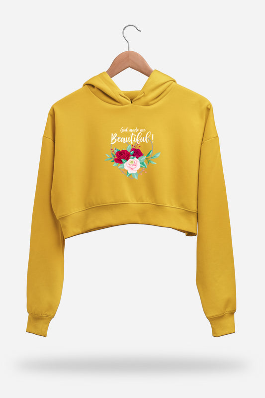 Crop Hoodie - God made me Beautiful (2)