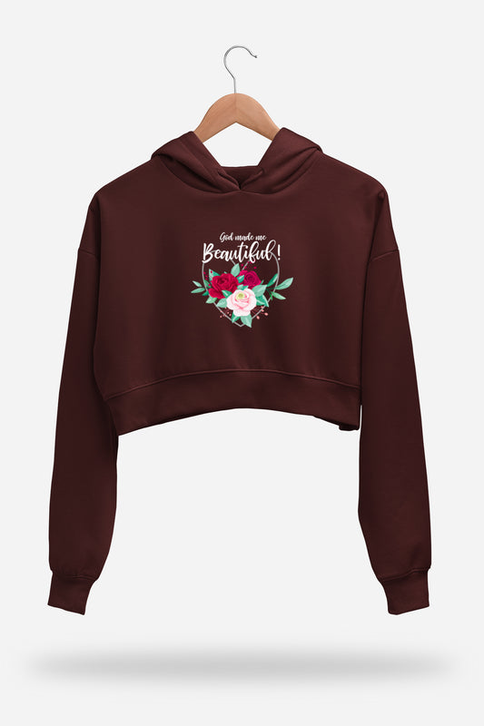 Crop Hoodie - God made me Beautiful (2)