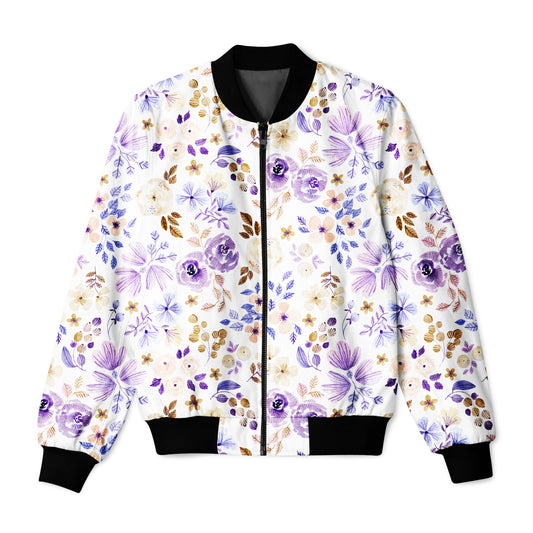 Bomber Jacket - Purple Bloom